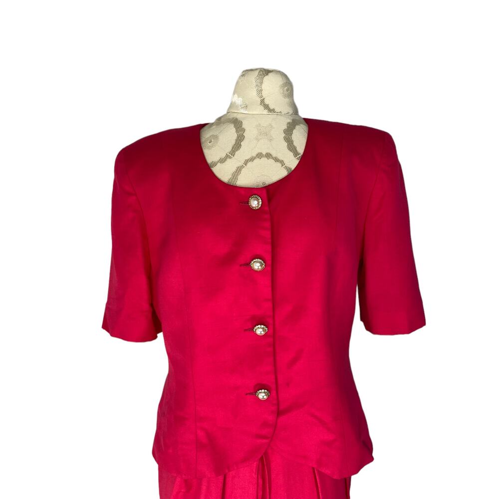 Christian Dior Vintage Business Career Office Work Minimalist Pink‎ Suit Size 8 - Picture 3 of 14